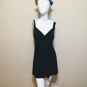 Fredericks of Hollywood Black Skater Dress Sz XS